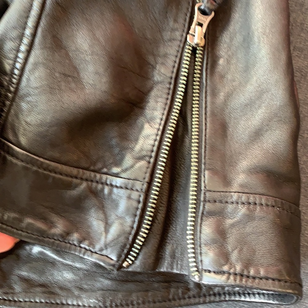 Treasure and Bond: Black Leather Moto Vest - Picture 5 of 6